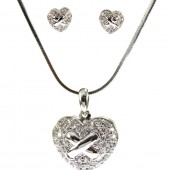 Necklace - Swarovski Cubic Zirconia Neklace & Earrings Set (Made in Italy)