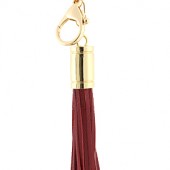 Key Chain - Leather Tassel - Burgundy